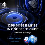 GAN 14 Maglev Frost, Adjustable Magnetic Cube Speed Cube 3x3 - Stickerless Adjustable Elasticity Magnets Magic Cube Toy Puzzle (2023 Flagship) - Imagen 2