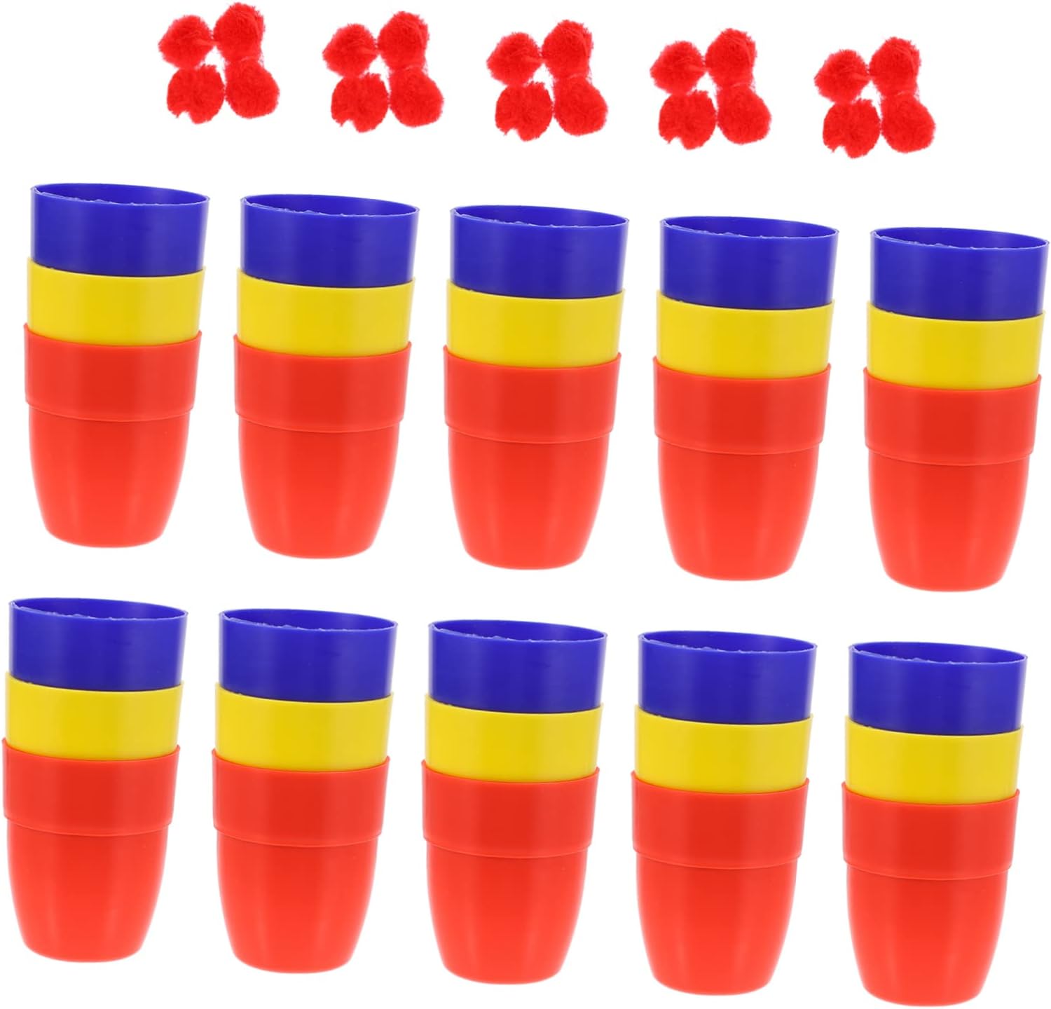 GARVALON 30 Pieces Magic Party Accessories Cup for Drinking Cup GARVALON 30 Pieces Magic Party Accessories Cup for Drinking Cup Tools Trick Cups and Balls Cups and Balls Cup with Lid and Straw Plastic Trick Accessory