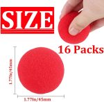 Gamrong 16pcs Red Sponge Balls Magic Accessories 4.5cm/1.77inch Soft Red Sponge Softball Magic Street Classic Comedy Trick - Imagen 2