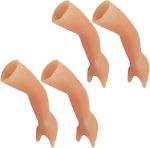 Genérico 4 Pieces Imp Hand Toy Tricks for Thumb Trick Finger Lights Bulk Shake Small Accessories for Hand Tricks Party Favors Silica Gel Khaki