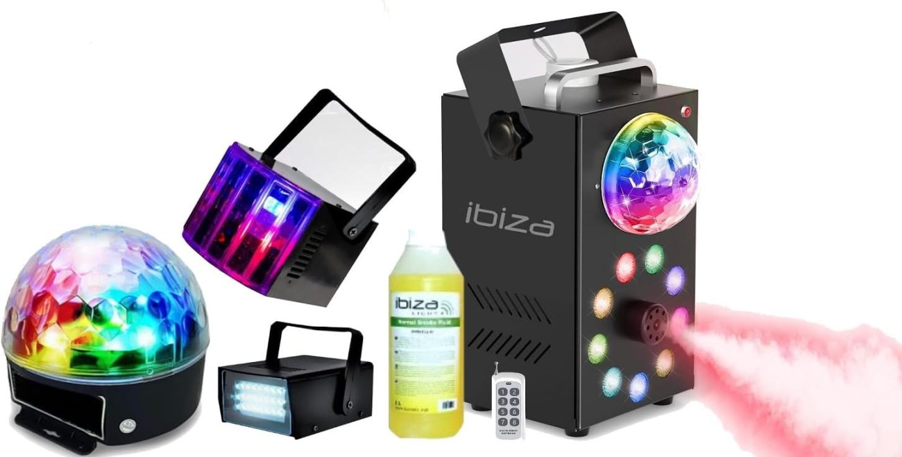 Générique Ibiza Light Set - Strobe, Astro Derby, Smoking Machine, LED, RGB, Night FOGGY-ASTRO, Party Gift