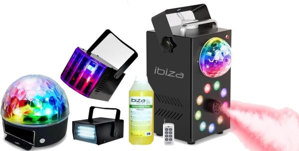 Générique Ibiza Light Set - Strobe, Astro Derby, Smoking Machine, LED, RGB, Night FOGGY-ASTRO, Party Gift
