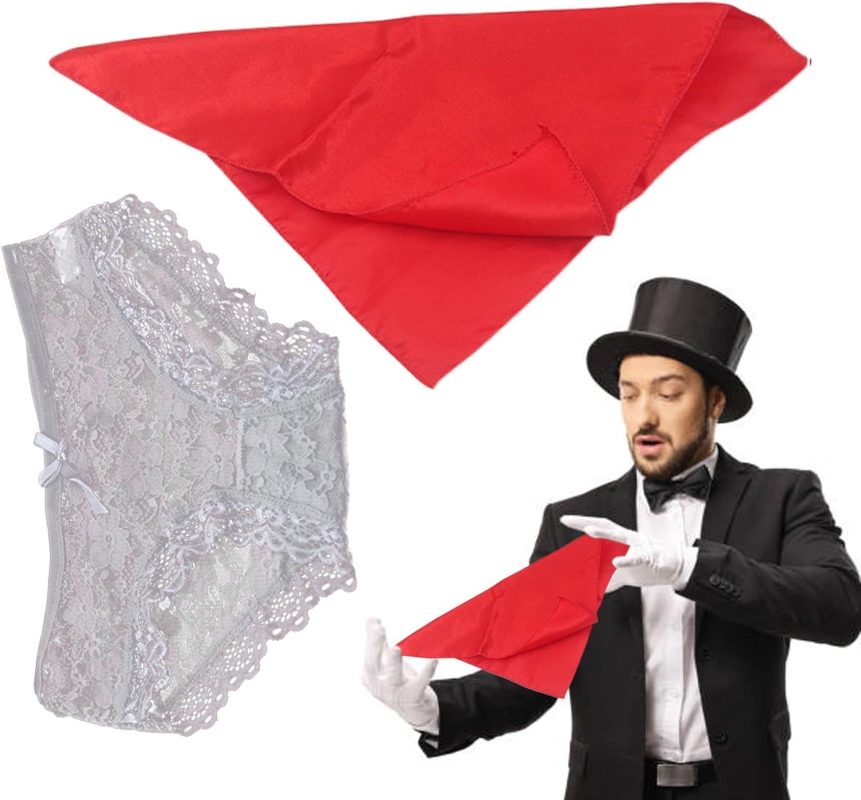 Generisch Scarf, Magic Tricks, Magic Tricks for Adults, Creative Stage Props Set, Innovative Comedy Scarves, Wizard Props for Party Performance