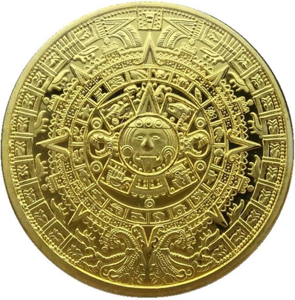 HARPIMER Mayan Commemorative Coin, Collection of Aztec and Mayan Commemorative Coins in a Calendar Art Collection