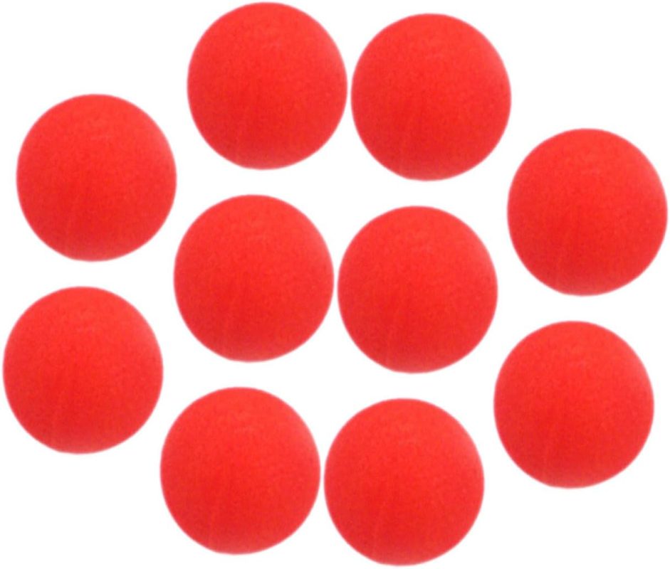 HEMOTON 10piezas Bola De Esponja Roja Suave Accesorios para Trucos Clásicos Suministros para Magos para Presentaciones Escenario Forma Redonda