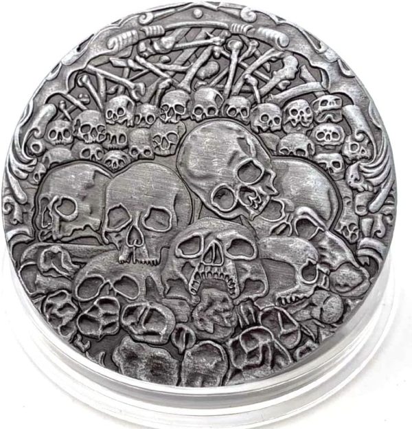 Halloween Commemorative Coins Skull Head Coin Coins Silver Collection Coin Challenge Coin Christmas Souvenir Coin