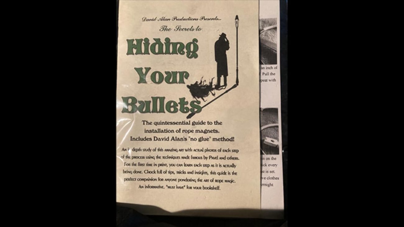 Hide Your Bullets - Install String Magnets by David Alan Magic - Book