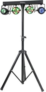 Ibiza - DJLIGHT60 - Light stand with 2 PAR RGBB & 2 MOON FOWER RGBBBA projectors - 4 in 1 LED pack