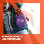 JBL Clip 5, Ultra Portable Pro Sound, Redesigned Carabiner, Up to 12 Hours Playtime plus 3 Hours with Reinforced Playtime, Waterproof and Dustproof - Imagen 2