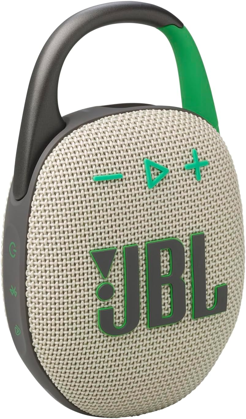 JBL Clip 5, Ultra Portable Pro Sound, Redesigned Carabiner, Up JBL Clip 5, Ultra Portable Pro Sound, Redesigned Carabiner, Up to 12 Hours Playtime plus 3 Hours with Reinforced Playtime, Waterproof and Dustproof