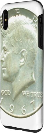 John F Kennedy 40 por ciento de plata moneda de medio dólar Carcasa para iPhone XS Max - Imagen 2