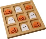 Juego De Mesa De Halloween,Juego De En Raya De Madera - De Halloween para Viaje En Casa Coche Avión Playa Y Aire Libre