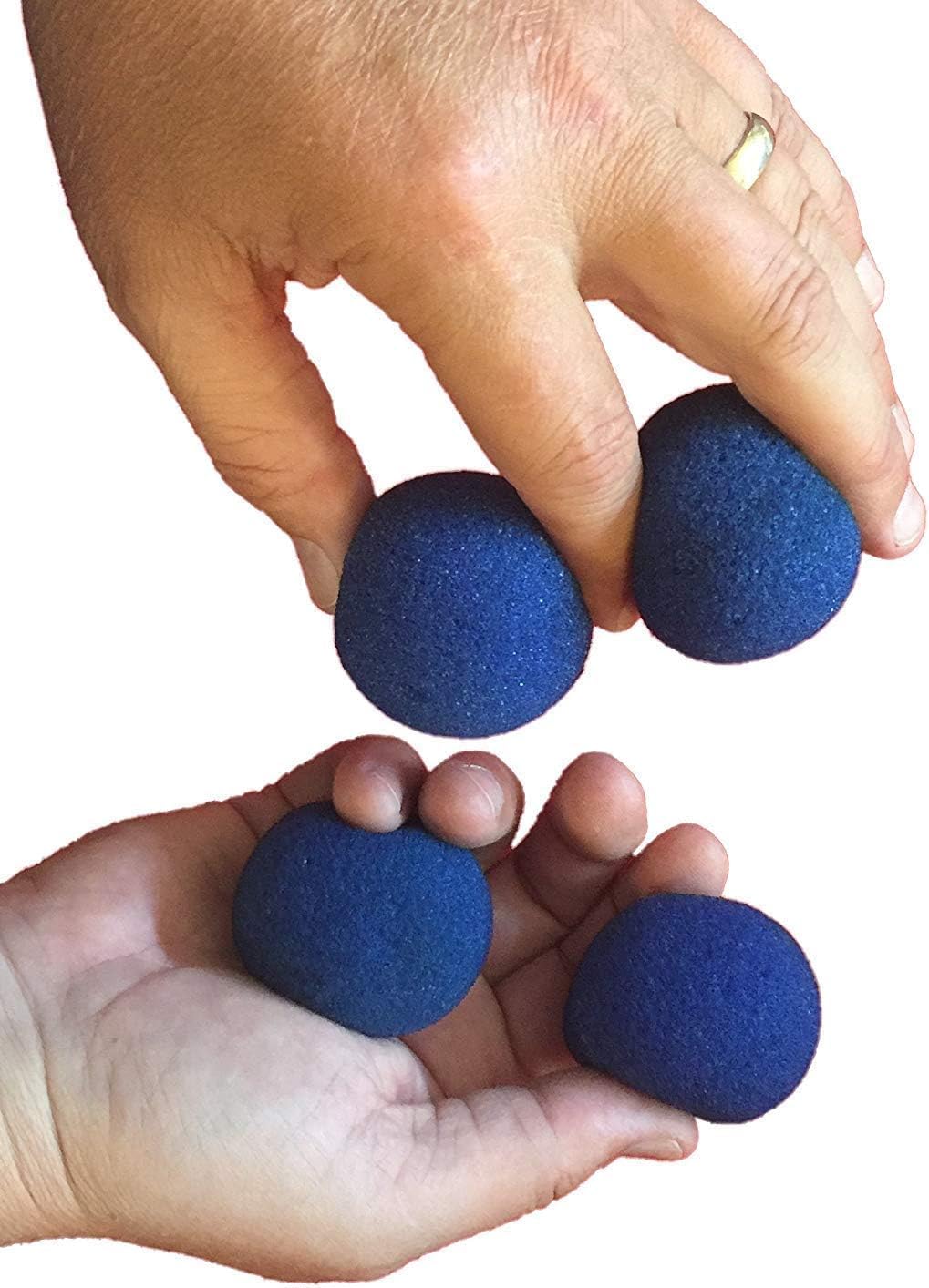 Juego de 50 bolas suaves de esponja azul de 3,5 Juego de 50 bolas suaves de esponja azul de 3,5 cm para primeros planos, magia callejera clásica, comedia, truco (azul, 3,5 cm)