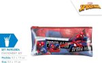 Kids Stationery Set with Pencil Case, Zipper Pencil Case for School Kids, 1 Pencil, 1 Eraser, 1 Sharpener and 6 Inch Ruler, Large Pencil Case for Stationery, Spiderman, Compact - Imagen 2