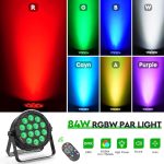 LED Bulb Pair of 14 RGB LED Lights DMX512 8x10W 4 in 1 Pair with Remote Control Disco Light Bulb Lighting for Stage DJ Party Show Bar Halloween Christmas - Imagen 2
