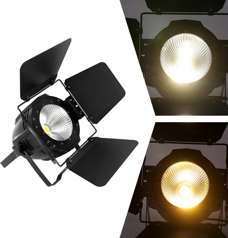 LED Stage Lighting 200W, Stage Spotlights Theater Lamp | Compatible with DMX COB PAR Control | Warm White Light Mechanical Cool White Light (2 in 1)