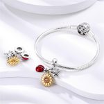 LNQOBU Charms Charms for Bracelets 925 Sterling Silver Devil's Eye Bracelets Silver Women, Silver, Cubic Zirconia - Imagen 2