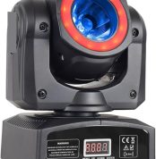 Luces de DJ, 60W Led RGBW 4 en 1 haz de luz con cabezal móvil Lira movimiento haz escenario DJ focos iluminación de Control