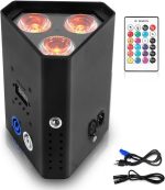 Luces de Escenario para Fiestas en Interiores, Luces LED Par RGBW para Cabina de DJ, iluminación Vertical con Control Remoto, Control DMX512, activadas por Sonido, para Festivales, Fiestas