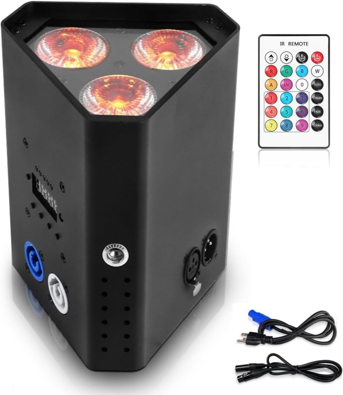 Luces de Escenario para Fiestas en Interiores, Luces LED Par RGBW para Cabina de DJ, iluminación Vertical con Control Remoto, Control DMX512, activadas por Sonido, para Festivales, Fiestas