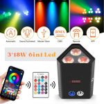 Luces de Escenario para Fiestas en Interiores, Luces LED Par RGBW para Cabina de DJ, iluminación Vertical con Control Remoto, Control DMX512, activadas por Sonido, para Festivales, Fiestas - Imagen 2