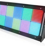 Luces de Fiesta, 1200 LED RGB Profesión Efecto de iluminación estroboscópica de escenario Festival de música Club de bar DJ Disco Fiesta de vacaciones Flash Show Light