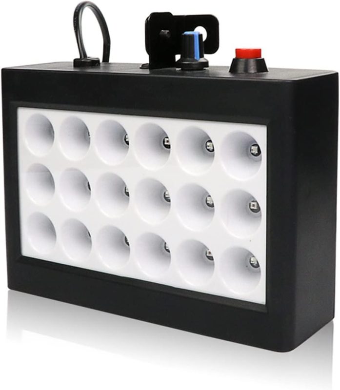 Luces de Fiesta, 18 LED Disco Dj 20w rgb Luces estroboscópicas AUTO Efecto de iluminación de escenario de flash activado de sonido for el club de fiesta Navidad Navidad cumpleaños(Nero)