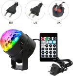Luces de Fiesta, 4W 15 colores CRISTAL CRISTAL CRYSTAL BALL RGB LED Partido de efectos de iluminación de escenario DJ Lámpara Disco con control remoto. - Imagen 2