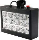 Luces de Fiesta, Control remoto 12 LED RGB Efecto de iluminación de escenario estroboscópico bla-nco Disco DJ Bar Fiesta de vacaciones Navidad Flash Sound Light Active Light(Bianco) - Imagen 2