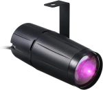 Luces de Fiesta, LED 5W Haz Spotlight Pinspot Light Mirror Balls DJ Fiesta de discoteca Fiesta de baile de Navidad Vacaciones en la parte posterior Efecto de iluminación de escenario(Pink)