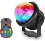 Luces de Fiesta, LED USB Disco Rgb Crystal Magic Ball Light Amarillo Efecto de iluminación de escenario estrella de cinco puntas for DJ Fiesta de fiesta de vacaciones navidad