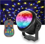 Luces de Fiesta, LED USB Disco Rgb Crystal Magic Ball Light Amarillo Efecto de iluminación de escenario estrella de cinco puntas for DJ Fiesta de fiesta de vacaciones navidad - Imagen 2