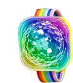 Luz LED de bola de discoteca, pulsera de bola de discoteca, bola de luz USB con ventosa, reloj de luz LED de escenario con activación por sonido, luces de ambiente intermitentes coloridas