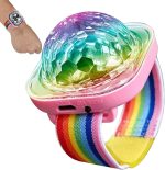 Luz de bola mágica, Reloj de luz de escenario LED activado por sonido, Pulsera USB de luz de ambiente de coche recargable para decoraciones de Halloween