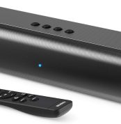 MAJORITY Naga 40 Sound Bar TV | Bluetooth Soundbar | 80W 2.0 Speakers for TV | HDMI ARC Sound Bar Speaker | 40cm Sound Bar PC | Wall Mount Kit and Remote Control Included