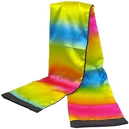 MOMOMAGE Change color scarf magic tricks black to rainbow silk streamer magic wizard stage illusions tricks tricks comedy