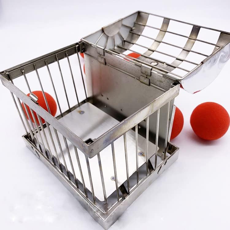 MOMOMAGE Folded fire cage, magic tricks for magicians, illusions, trick MOMOMAGE Folded fire cage, magic tricks for magicians, illusions, trick party show appearing a burning pan turns into a pigeon magic bird cage