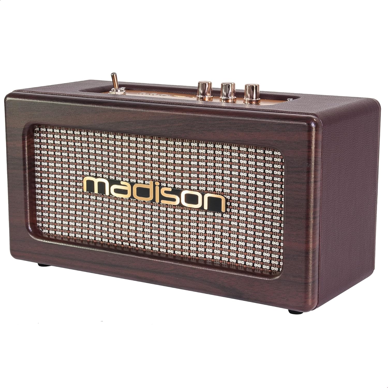 Madison - FREESOUND-VINTAGE-WD - Vintage battery speaker with USB, Bluetooth Madison - FREESOUND-VINTAGE-WD - Vintage battery speaker with USB, Bluetooth and AUX-IN - 2 x 10W - Wood finish