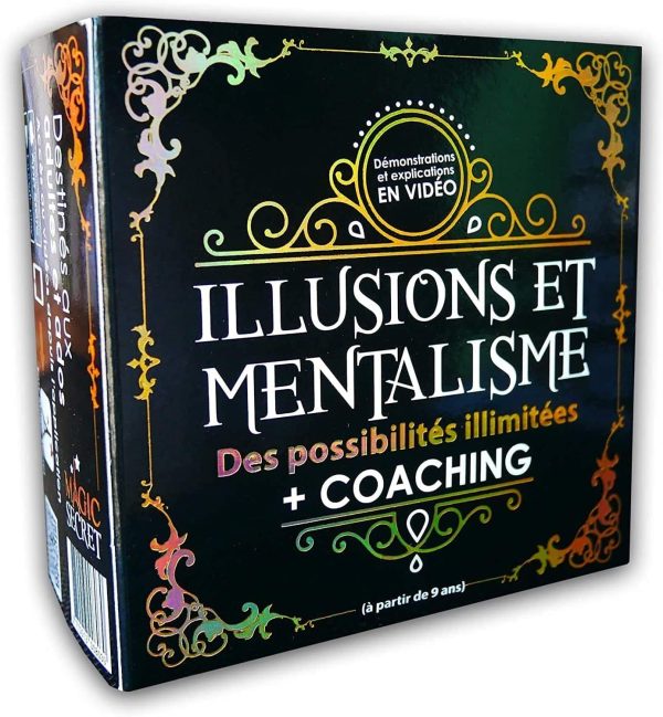 Magic Box for Children (9+) and Adults - Illusions and Mentalism - +35 Professional Magic Tricks - 60 Videos (iOS & Android App) + 5 Accessories + Coaching by a Professional Magician