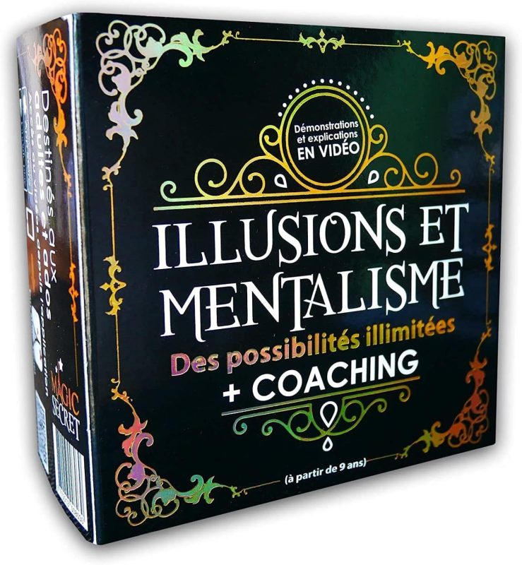 Magic Box for Children (9+) and Adults - Illusions and Mentalism - +35 Professional Magic Tricks - 60 Videos (iOS & Android App) + 5 Accessories + Coaching by a Professional Magician