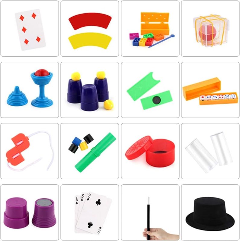 Magic Box for Kids Magic Kit Magic Game Beginners Kids Magic Tricks Set Magic Show Novelty Magic Props Toy Tricks Magic Set Birthday for Magician Boy Girl