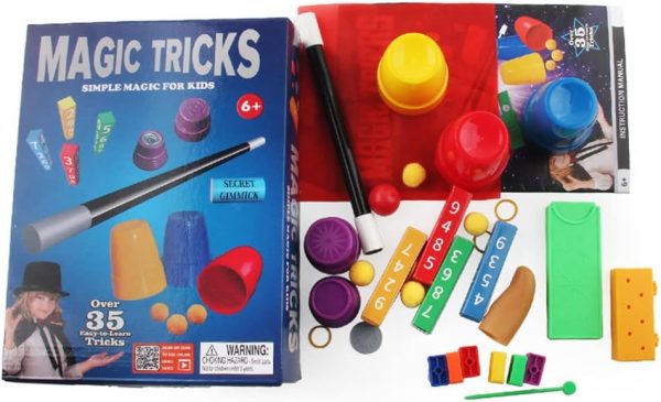 Magic Box for Kids, Professional Magic Tricks, Magic Game Kids 6 7 8 Years, Educational and Creative Toys for Boys and Girls, Magic Accessories Kit for Kids Carnival Halloween Christmas