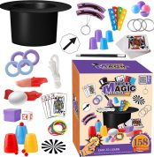 Magic Kit Set - Magic Tricks for Kids, Wizard Tools for Beginners | Complete Magic Instruction Guide, Interactive Learning Game, Fun Show Starter for Birthday