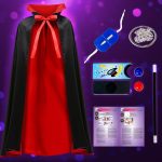 Magic Kit, Wizard Costume Set with Cape, Halloween Costume and Magic Tricks Set for Kids Ages 6 7 8 9 10 11 12 Years Old - Imagen 2