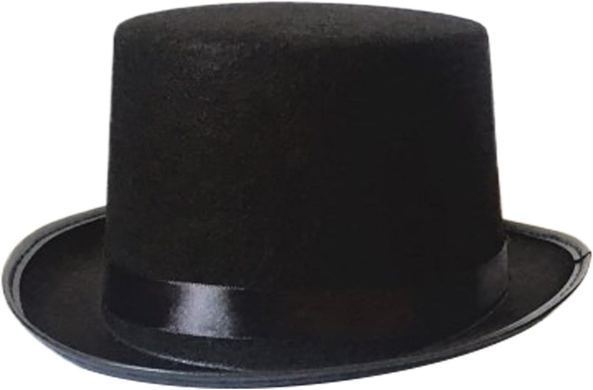 Magician Hat Formal Wide Erase Hats for Men Women Black Top Hat for a Wizard Costumes Decorative Hat for Halloween Show Cosplay Wizard Hat