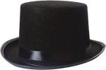 Magician Hat Formal Wide Erase Hats for Men Women Black Top Hat for a Wizard Costumes Decorative Hat for Halloween Show Cosplay Wizard Hat