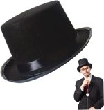 Magician Hat Formal Wide Erase Hats for Men Women Black Top Hat for a Wizard Costumes Decorative Hat for Halloween Show Cosplay Wizard Hat - Imagen 2