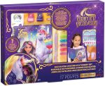 Make It Real: Unicorn Academy: Juego de papelería de Unicornio Encantado, Kit de Diario de 17 Piezas, bolígrafos de Gel, calcomanías, Gomas de borrar, Gemas, Diario, Serie Netflix, niños Mayores de 6