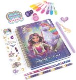 Make It Real: Unicorn Academy: Juego de papelería de Unicornio Encantado, Kit de Diario de 17 Piezas, bolígrafos de Gel, calcomanías, Gomas de borrar, Gemas, Diario, Serie Netflix, niños Mayores de 6 - Imagen 2