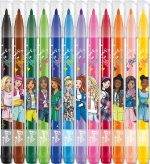 Maped Barbie Coloured Markers - 12 Units - Wide Colour Range, Easy Erase - Unlimited Creativity - Imagen 2